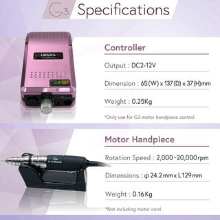 Urawa - Professional Portable Nail Drill G3 Series - Gold