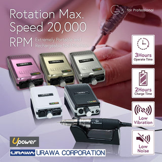 Urawa - Professional Portable Nail Drill G3 Series - Silver